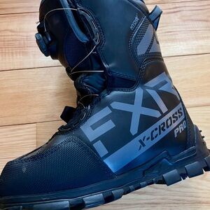 FXR X-Cross Pro Kids Black BOA snowmobiling Boots